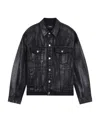 We11 Done Black Foil Coated Trucker Denim Jacket In Black