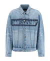 We11 Done Logo Denim Jacket In Blue