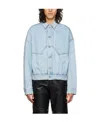 We11 Done Logo Denim Jacket In Blue
