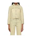 We11 Done Logo Denim Jacket In Nude