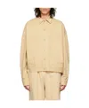 We11 Done Logo Denim Jacket In Nude