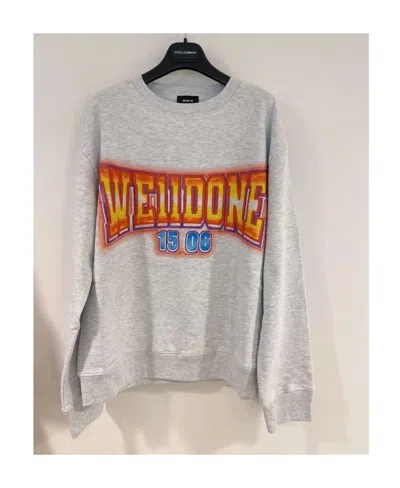 We11 Done Logo Details Hoodie In Gray