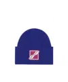 We11 Done Logo Details Pullover Hat In Blue