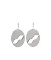 We11 Done Logo Earrings In Gray