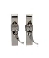 We11 Done Gunmetal Spike Ribbon Earrings In Gray