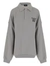 We11 Done Cotton Polo Sweatshirt With Signature Logo