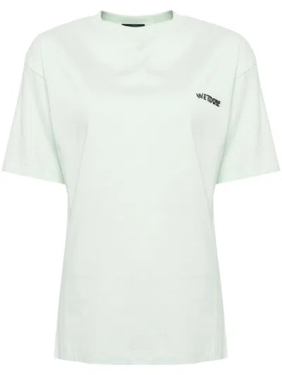 We11 Done Logo-embellished T-shirt In Green