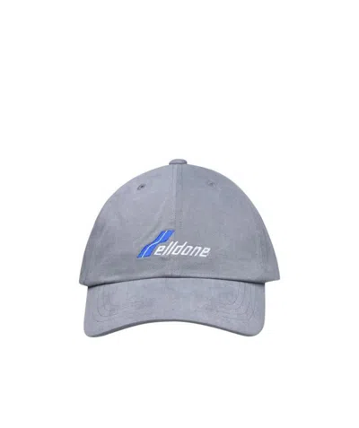 We11 Done Logo Embroidered Baseball Cap In Gray