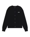 We11 Done Logo-patch Button Cardigan In Black