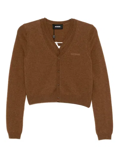 We11 Done ロゴ カーディガン In Brown