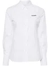 We11 Done Logo-embroidered Cotton Shirt In White