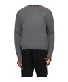 We11 Done Gray Embroidered Sweater In Black