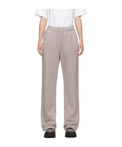 We11 Done Logo Embroidered Sweatpants In Nude