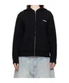 We11 Done Logo Embroidery Hooded Hooded Hoodie In Black