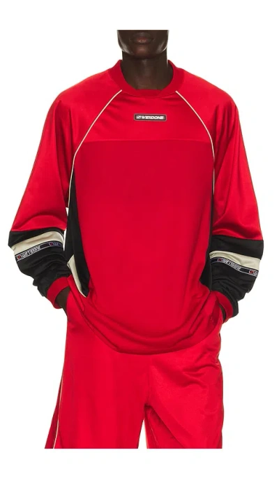We11 Done Logo Football Jersey In Red