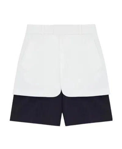 We11 Done Logo High-rise Shorts In White