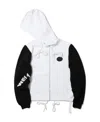 We11 Done Logo Hooded Casual Jacket In White