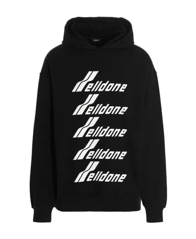 WE11 DONE LOGO HOODED SWEATER