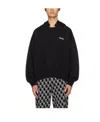 We11 Done Logo Hooded Sweater In Black