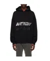 We11 Done Logo Hooded Sweater In Black