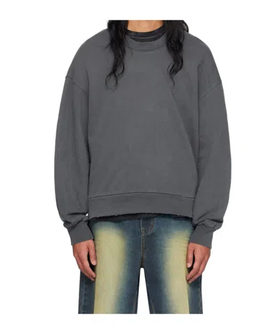 We11 Done Logo Hooded Sweater In Black