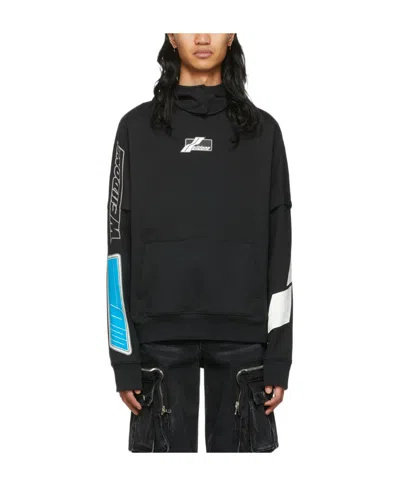 WE11 DONE LOGO-PRINT HOODIE
