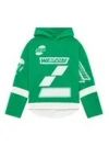 We11 Done Logo Hooded Sweater In Green