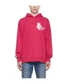 We11 Done Logo Hooded Sweater In Pink