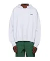 We11 Done Logo Hooded Sweater In White