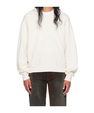 We11 Done Logo Hooded Sweater In White