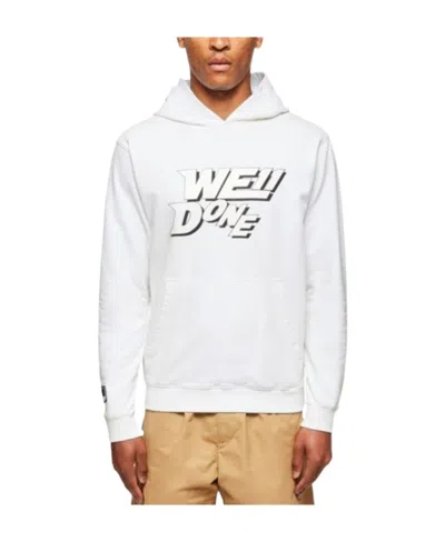 We11 Done Logo Hooded Sweater In White