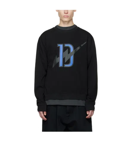 We11 Done Logo Hoodie In Black