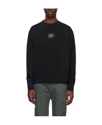 We11 Done Logo Hoodie In Black