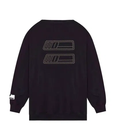 We11 Done Logo Hoodie In Black