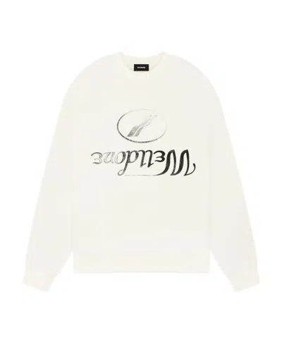 We11 Done Logo Hoodie In White