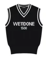 We11 Done Logo Knit Vest In Black