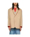 We11 Done Beige Wool & Polyester Blazer In Nude