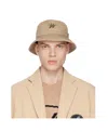 We11 Done Beige Wd One Logo Bucket Hat In Nude