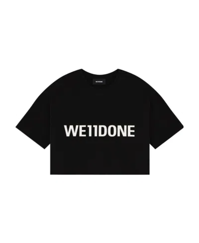 We11 Done Logo Letter Short-sleeved T-shirt In Black