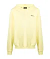 We11 Done Logo Long-sleeved Hooded Sweater In Yellow