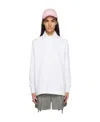 We11 Done Logo Long-sleeved Polo Shirt In White