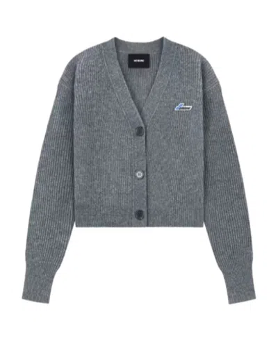 We11 Done Logo Long-sleeved Sweater In Gray