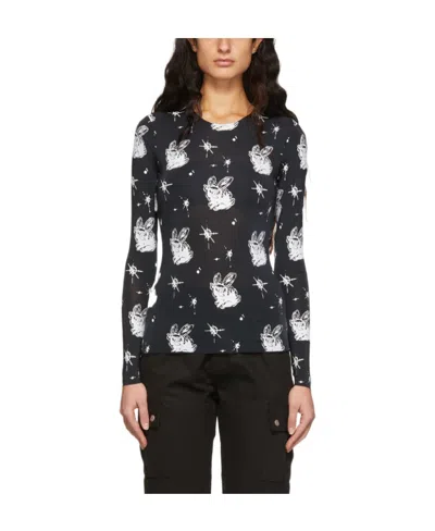 We11 Done Logo Long-sleeved T-shirt In Black