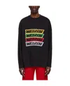 We11 Done Logo Long-sleeved T-shirt In Black