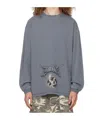 We11 Done Logo Long-sleeved T-shirt In Gray