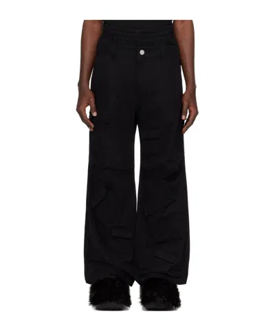 We11 Done Logo Overwork Casual Pants In Black