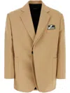 We11 Done Jacket Featuring Notch Lapels And Pockets In Neutrals