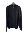 We11 Done Long Sleeve Knit Cardigan In Black