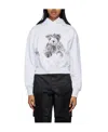We11 Done Logo-patch Cotton Hoodie In White