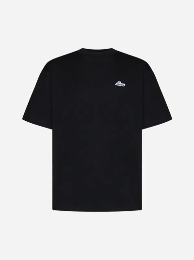 We11 Done Logo-patch Cotton T-shirt In Black